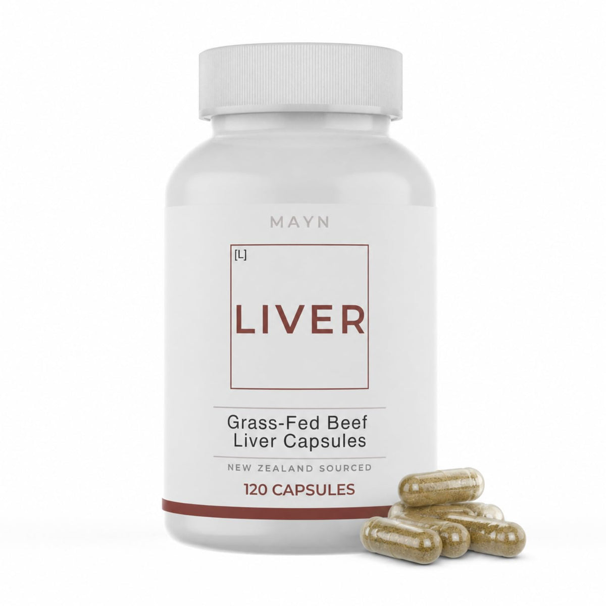 MAYN Grass-Fed Beef Liver 2000mg – 120 Capsules