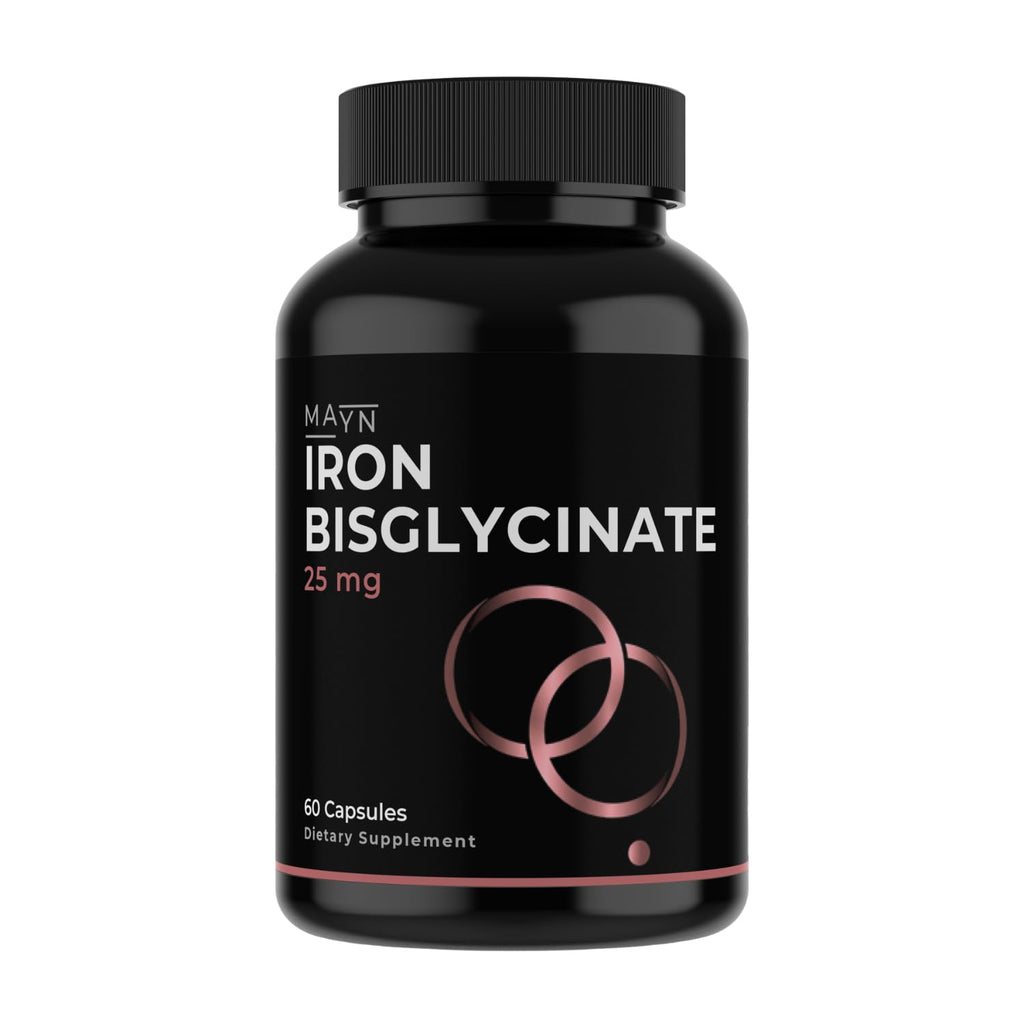 MAYN Iron Bisglycinate 25mg – 60 Capsules
