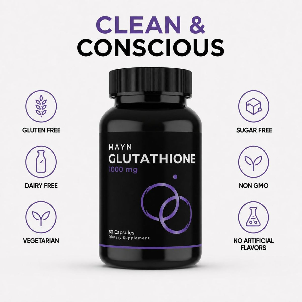 MAYN Glutathione 1000mg – 60 Capsules – image 6