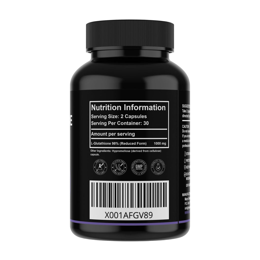 MAYN Glutathione 1000mg – 60 Capsules – image 2