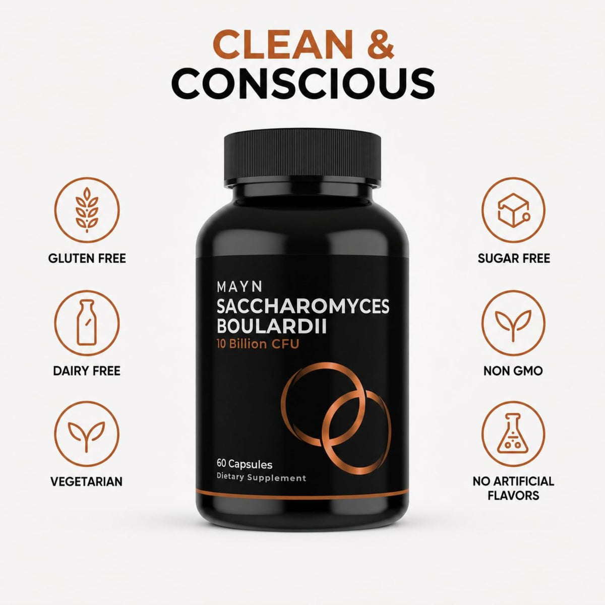 MAYN Saccharomyces Boulardii 10 Billion CFU – 60 Capsules – image 6