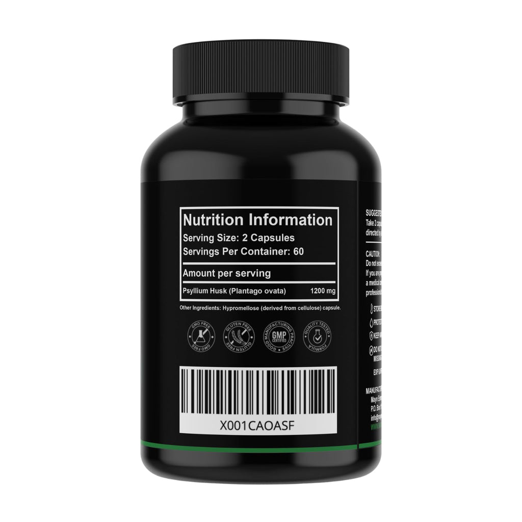 MAYN Psyllium Husk 1200mg – 120 Capsules – image 2