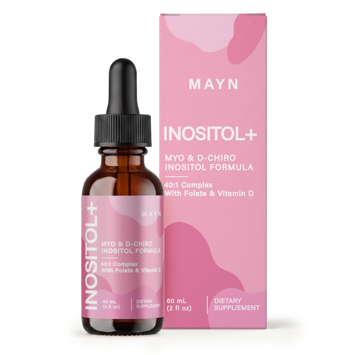 MAYN Myo-Inositol + D-Chiro Inositol 40:1 Liquid Drops – 60mL