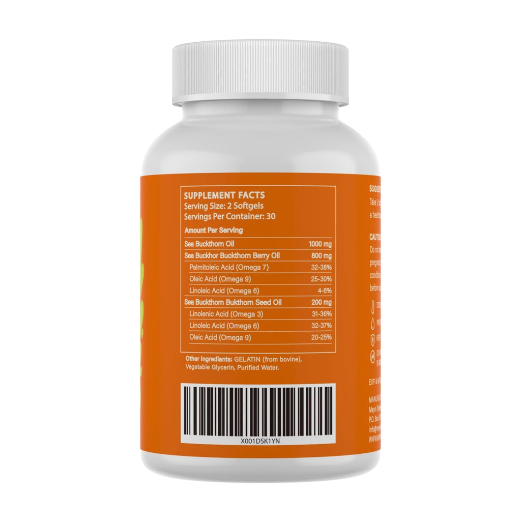 MAYN Sea Buckthorn Oil – 60 Softgels – image 2