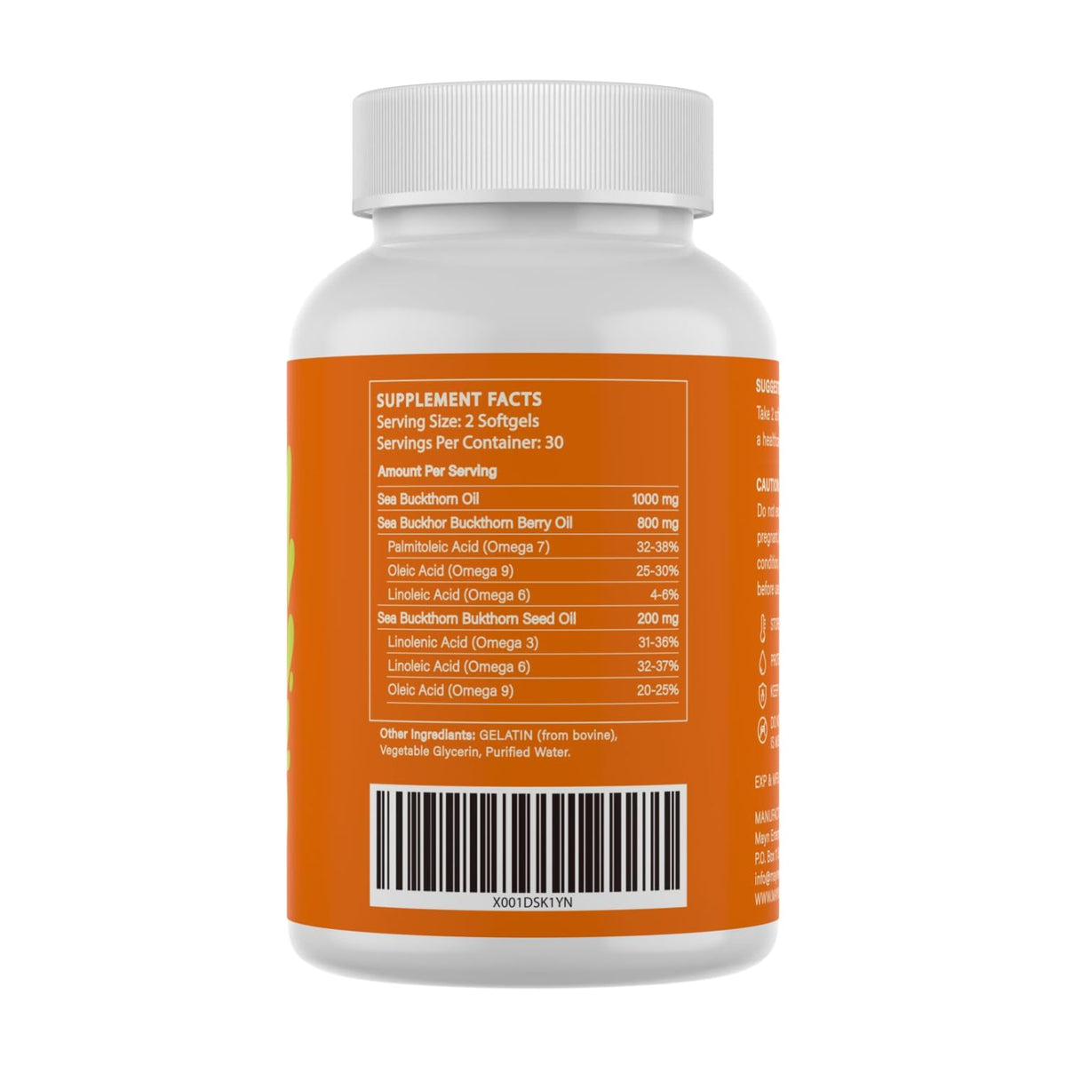 MAYN Sea Buckthorn Oil – 60 Softgels – image 2