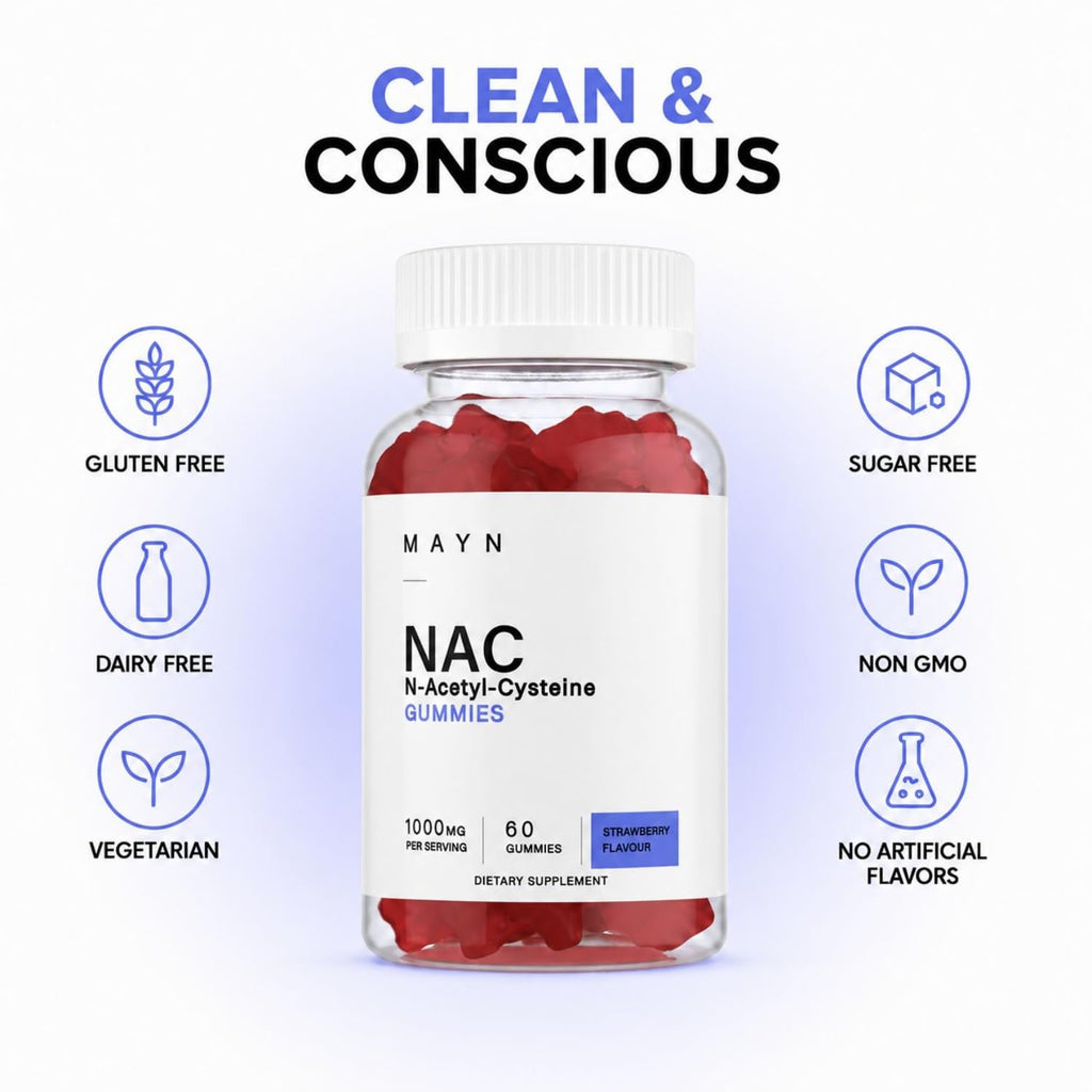 MAYN NAC (N-Acetyl-Cysteine) 1000mg Gummies – 60 Gummies – image 6