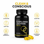 MAYN Sunflower Lecithin 2400mg with Phosphatidylcholine – 90 Softgels – image 6