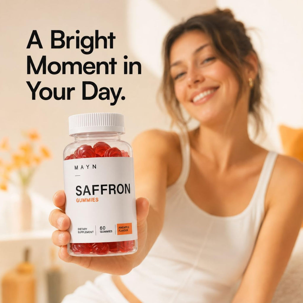 MAYN Saffron Gummies with L-Theanine, GABA, Ashwagandha & Turmeric – 60 Gummies – image 7