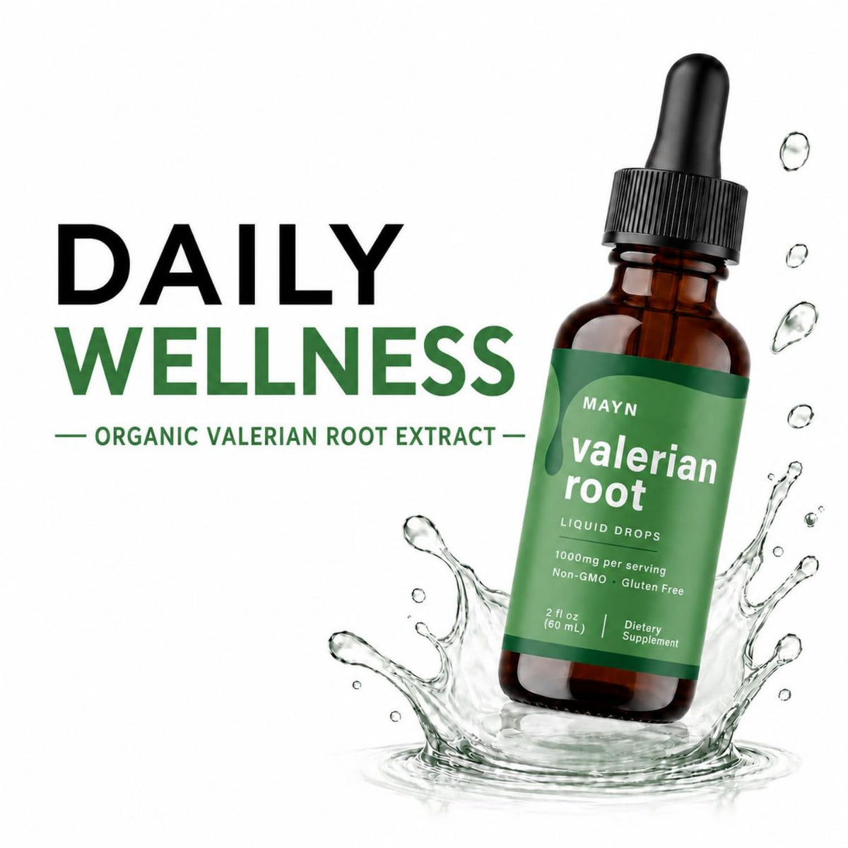 MAYN Valerian Root Extract Liquid Drops – 60mL – image 3