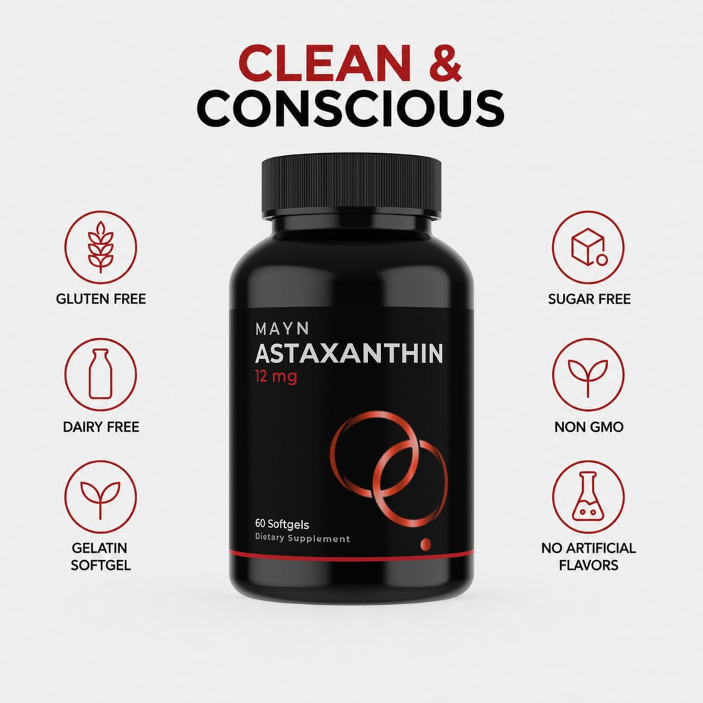 MAYN Astaxanthin 12mg – 60 Softgels – image 6