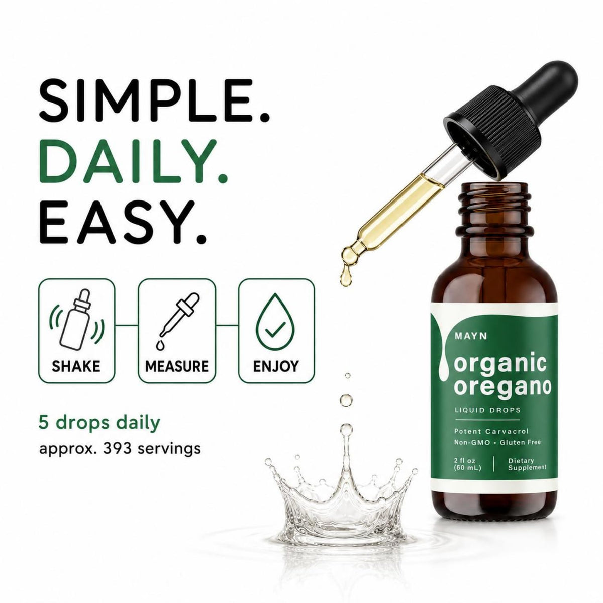 MAYN Oregano Oil Liquid Drops – 60mL – image 5