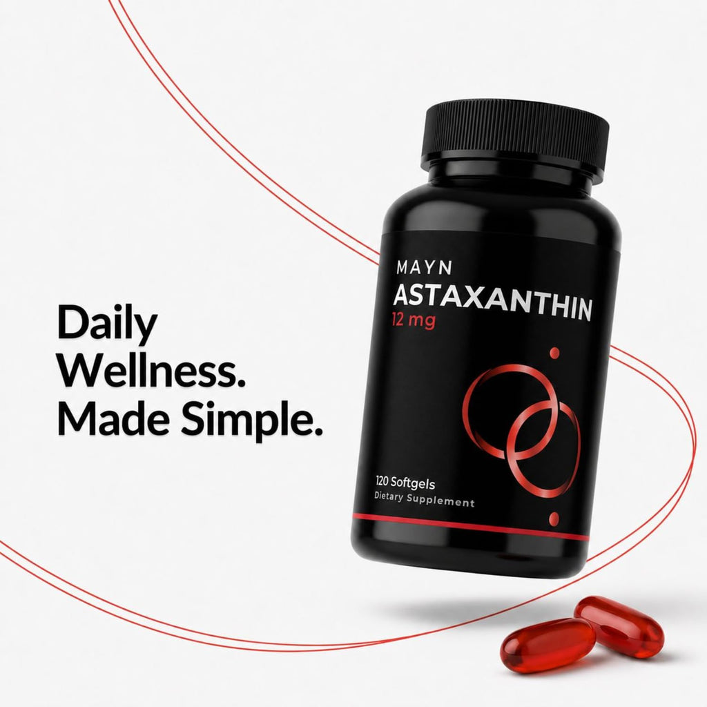 MAYN Astaxanthin 12mg – 120 Softgels – image 3