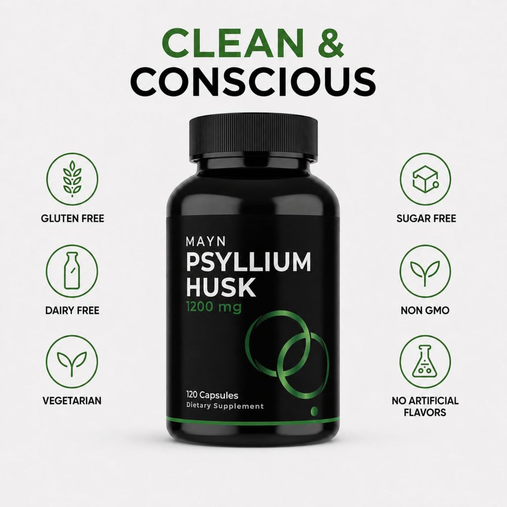 MAYN Psyllium Husk 1200mg – 120 Capsules – image 6