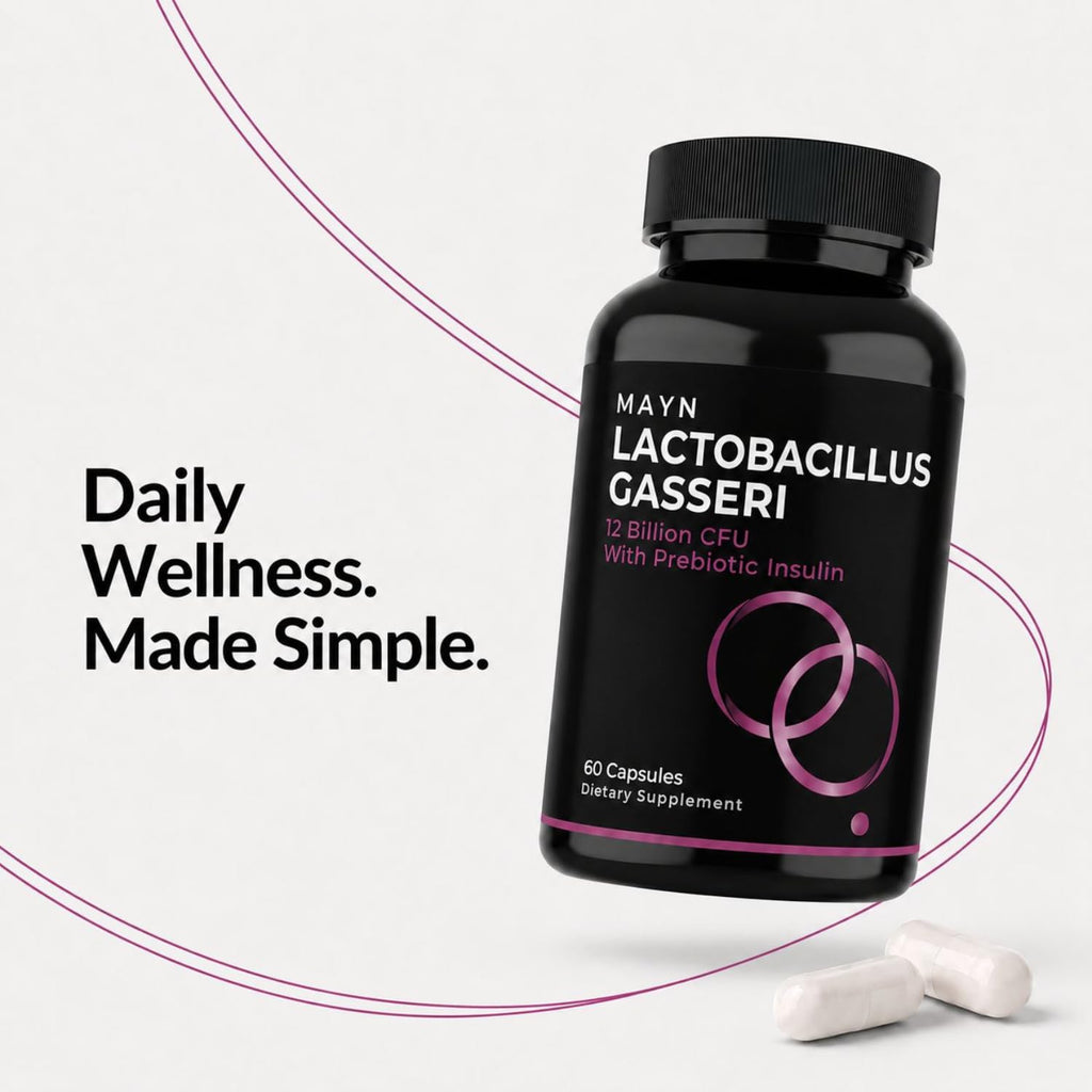 MAYN Lactobacillus Gasseri 12 Billion CFU with Prebiotic Inulin – 60 Capsules – image 3