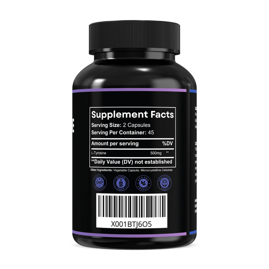MAYN L-Tyrosine 500mg – 90 Capsules – image 2