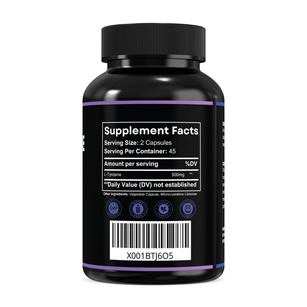 MAYN L-Tyrosine 500mg – 90 Capsules – image 2