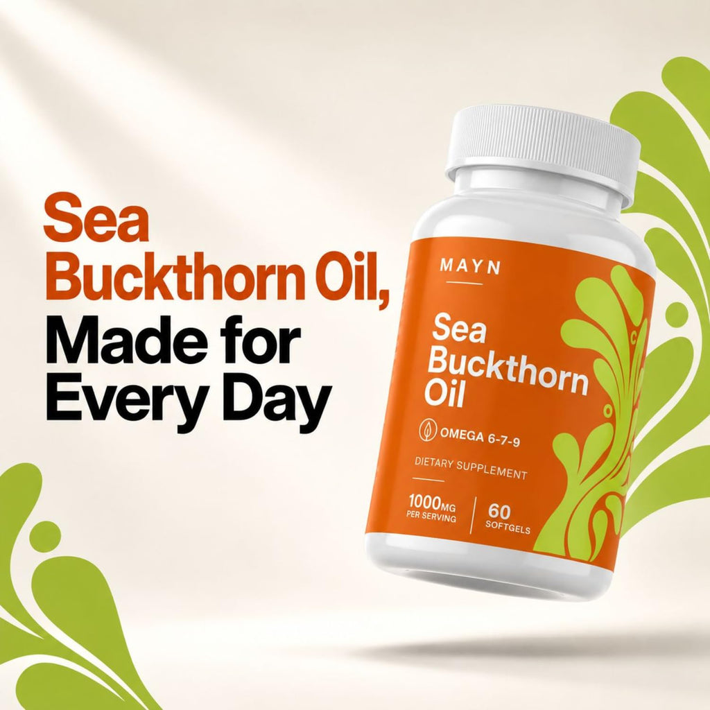 MAYN Sea Buckthorn Oil – 60 Softgels – image 3