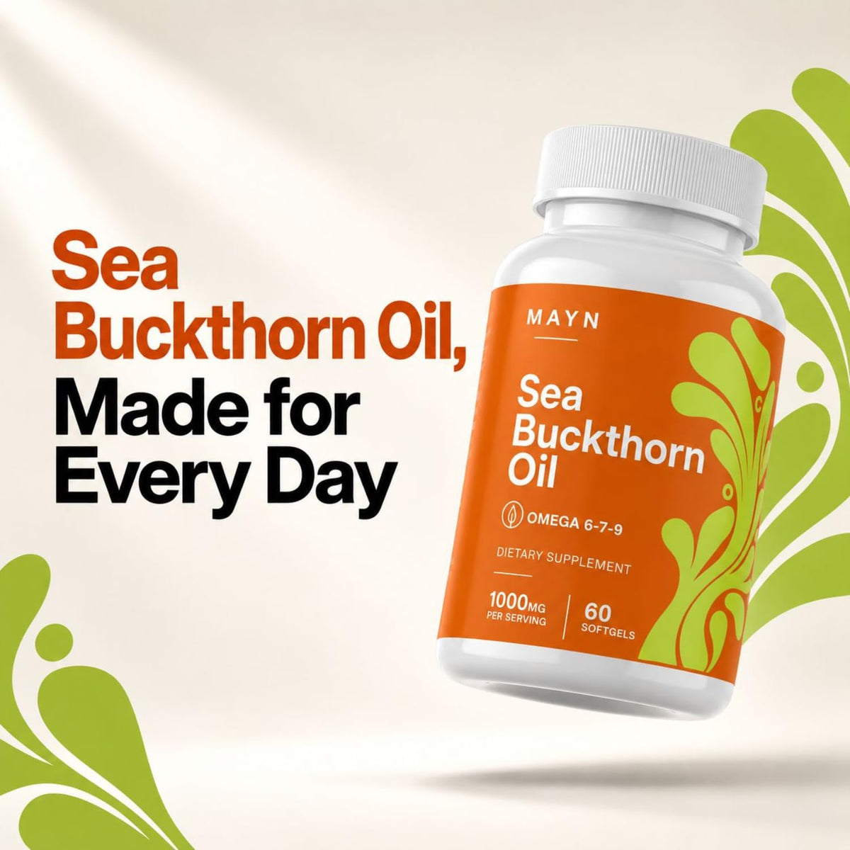 MAYN Sea Buckthorn Oil – 60 Softgels – image 3