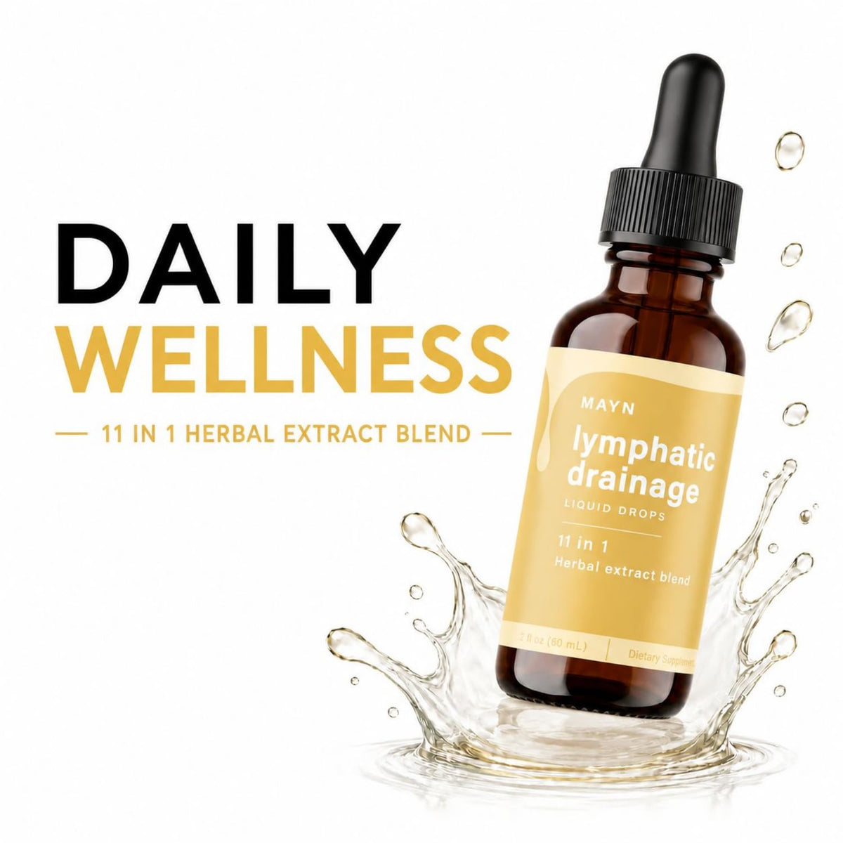 MAYN Lymphatic Drainage 11-in-1 Herbal Drops with Elderberry – 60mL – image 2