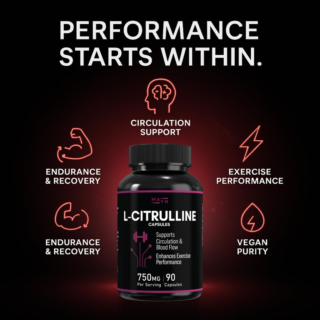 MAYN L-Citrulline 750mg – 90 Capsules – image 6