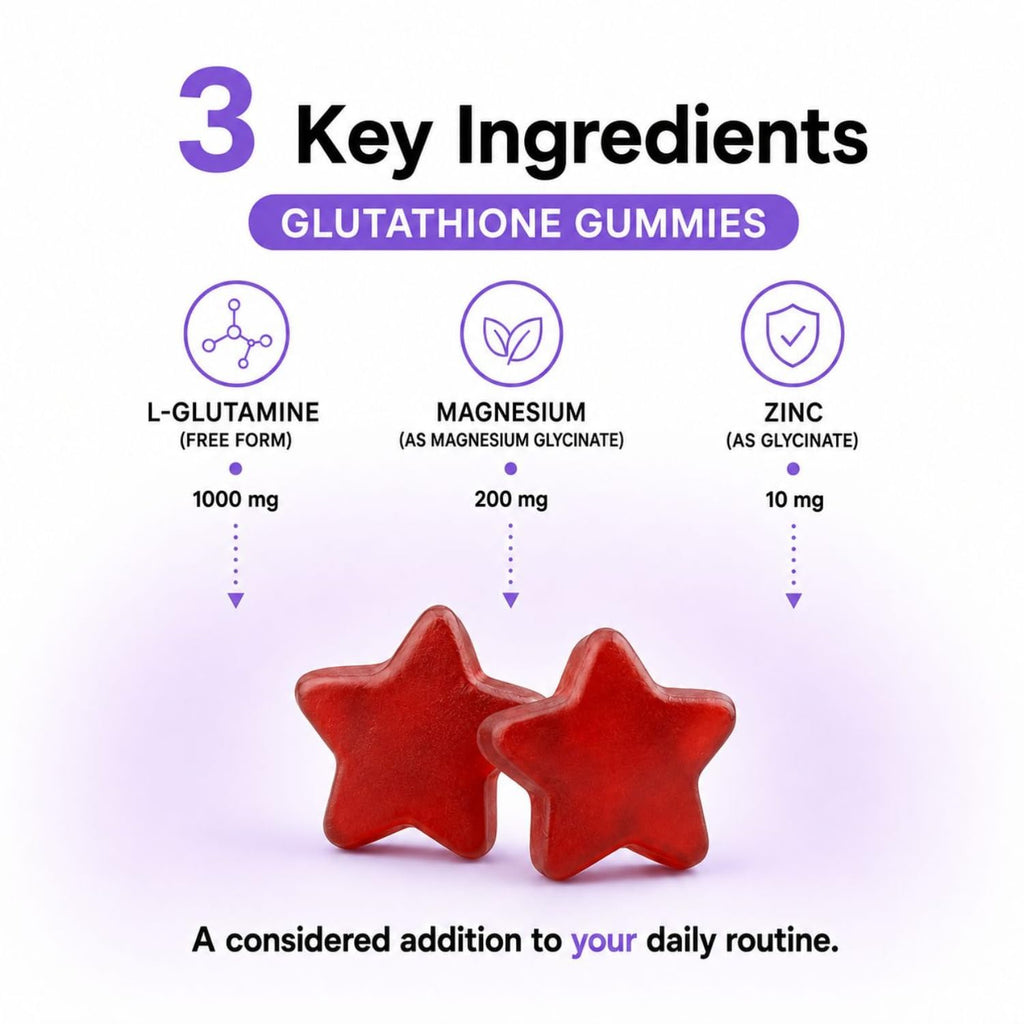 MAYN Glutathione Gummies with L-Glutamine, Magnesium & Zinc – 60 Gummies – image 4