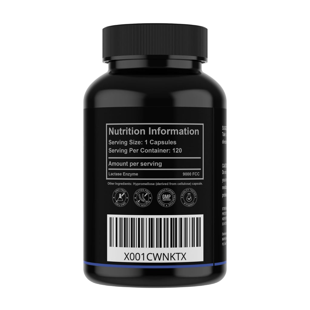 MAYN Lactase Enzyme 9000 FCC – 120 Capsules – image 2