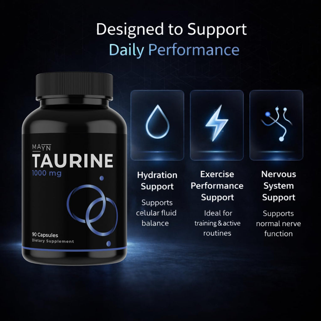 MAYN Taurine 1000mg – 90 Capsules – image 5
