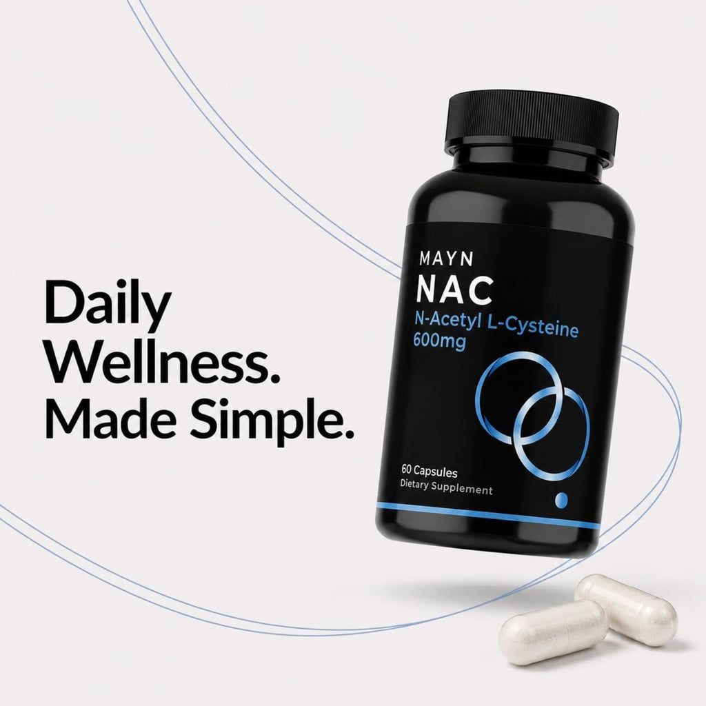 MAYN NAC (N-Acetyl-Cysteine) 600mg – 60 Capsules – image 3