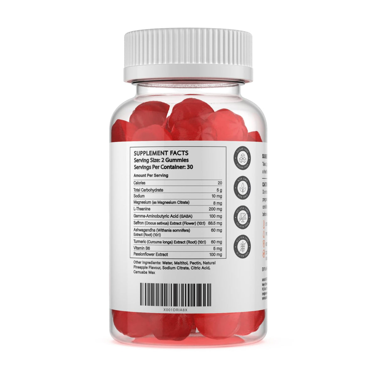 MAYN Saffron Gummies with L-Theanine, GABA, Ashwagandha & Turmeric – 60 Gummies – image 2