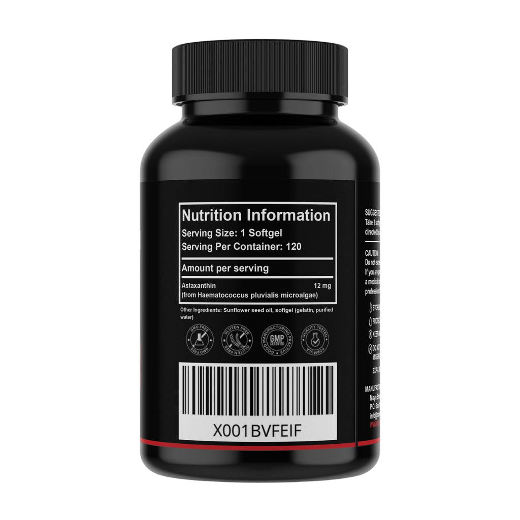 MAYN Astaxanthin 12mg – 120 Softgels – image 2