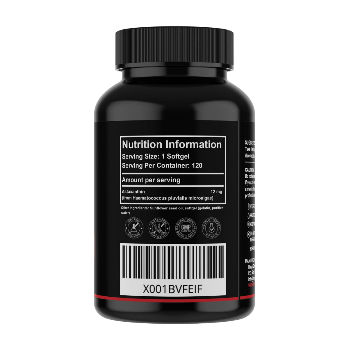 MAYN Astaxanthin 12mg – 120 Softgels – image 2