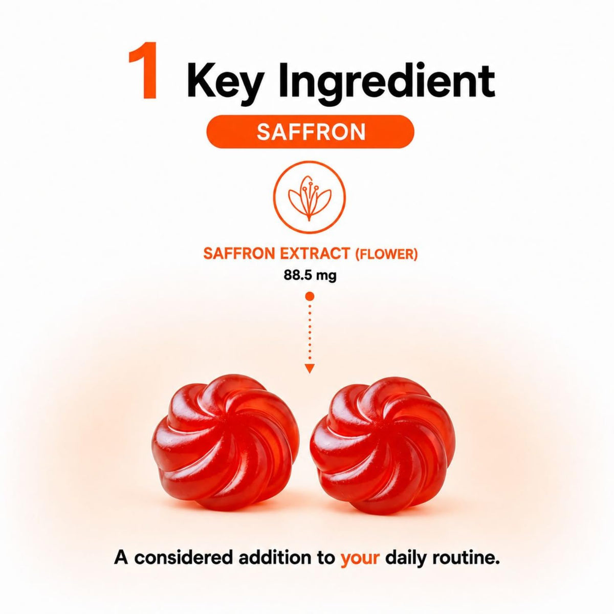 MAYN Saffron Gummies with L-Theanine, GABA, Ashwagandha & Turmeric – 60 Gummies – image 4