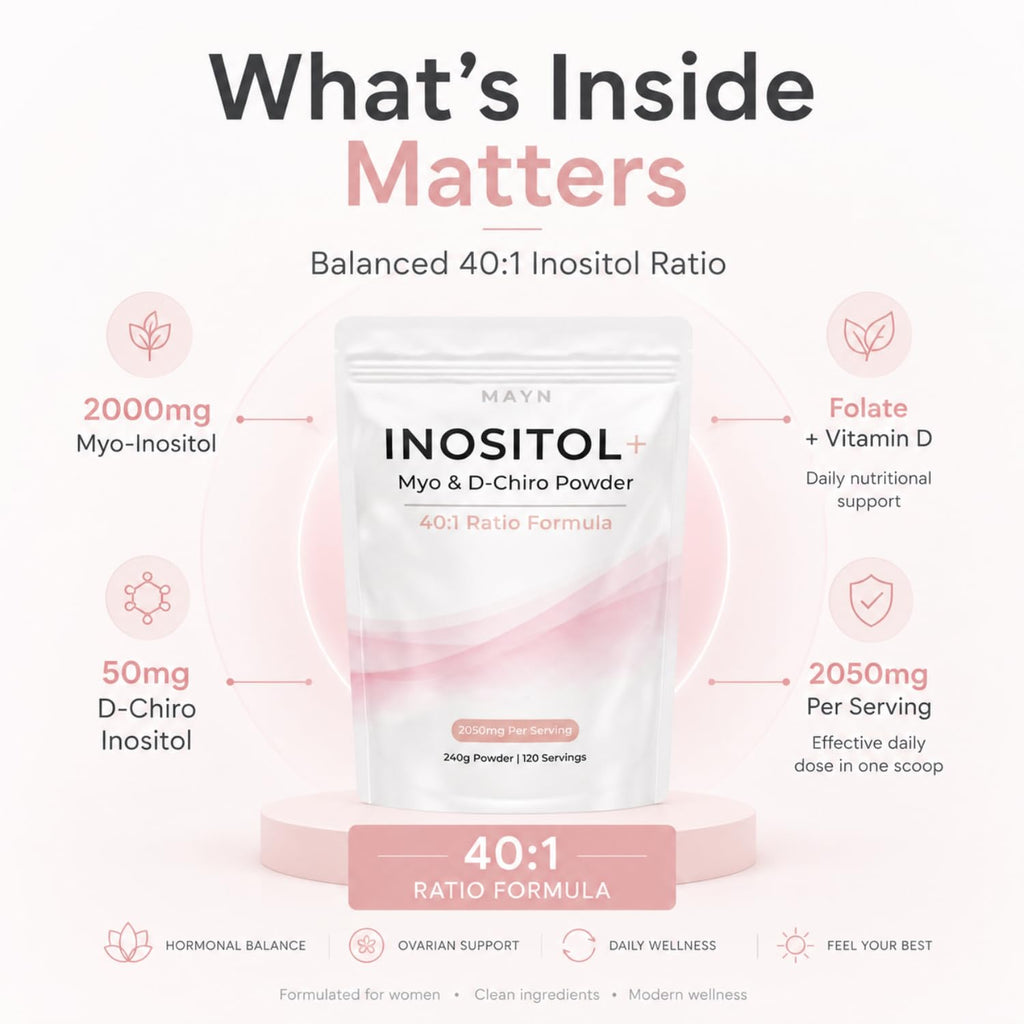 MAYN Myo & D-Chiro Inositol 40:1 Powder – 240g – image 5