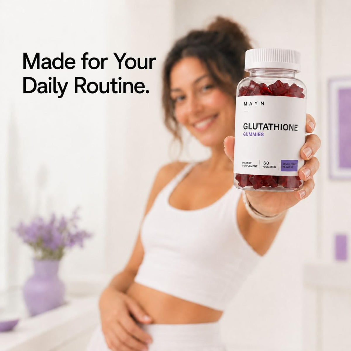 MAYN Glutathione Gummies with L-Glutamine, Magnesium & Zinc – 60 Gummies – image 7