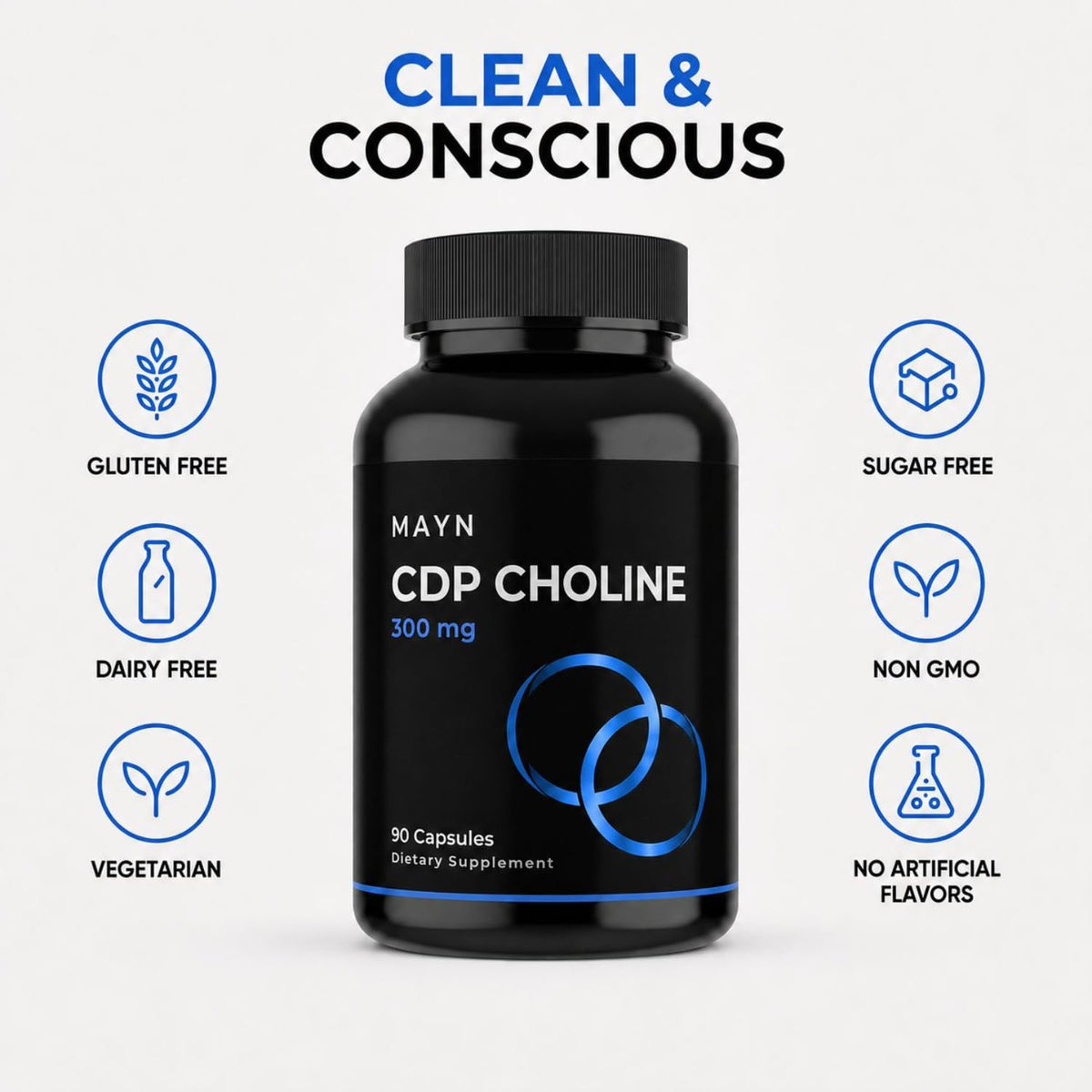 MAYN CDP Choline (Citicoline) 300mg – 90 Capsules – image 6