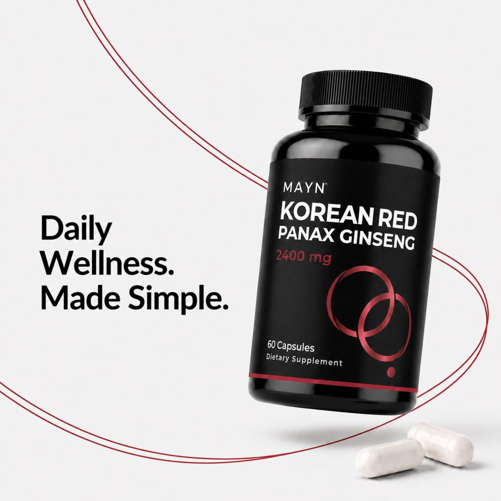 MAYN Korean Red Panax Ginseng 2400mg – 60 Capsules – image 3