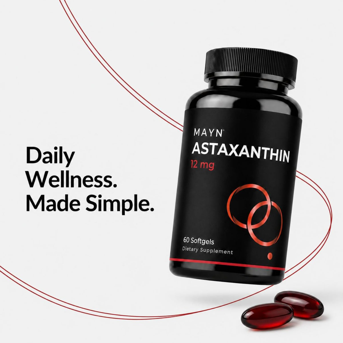 MAYN Astaxanthin 12mg – 60 Softgels – image 3
