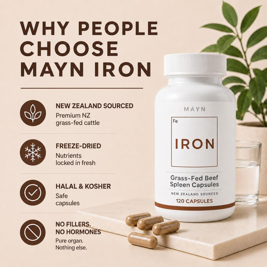 MAYN Grass-Fed Beef Spleen – 120 Capsules – image 3