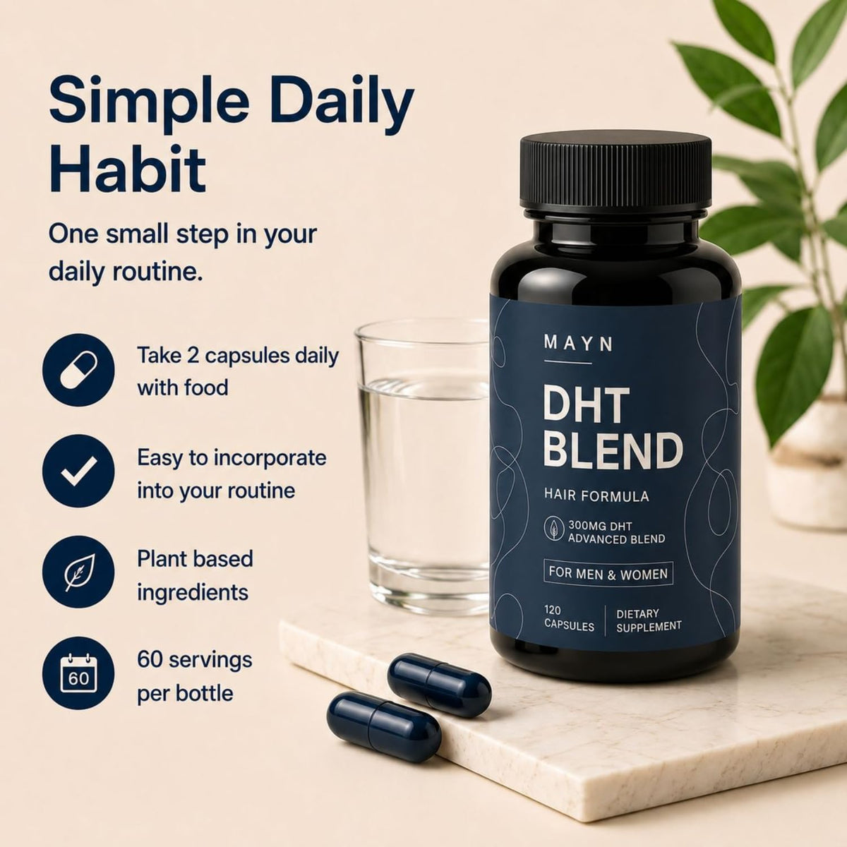 MAYN DHT Blocker Hair Formula – 120 Capsules – image 4