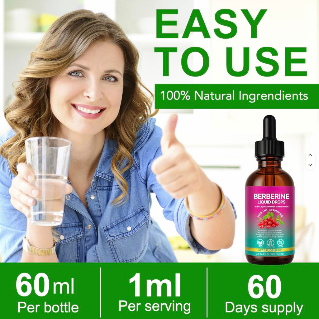 MAYN Berberine Liquid Drops 1500mg – 60mL – image 6