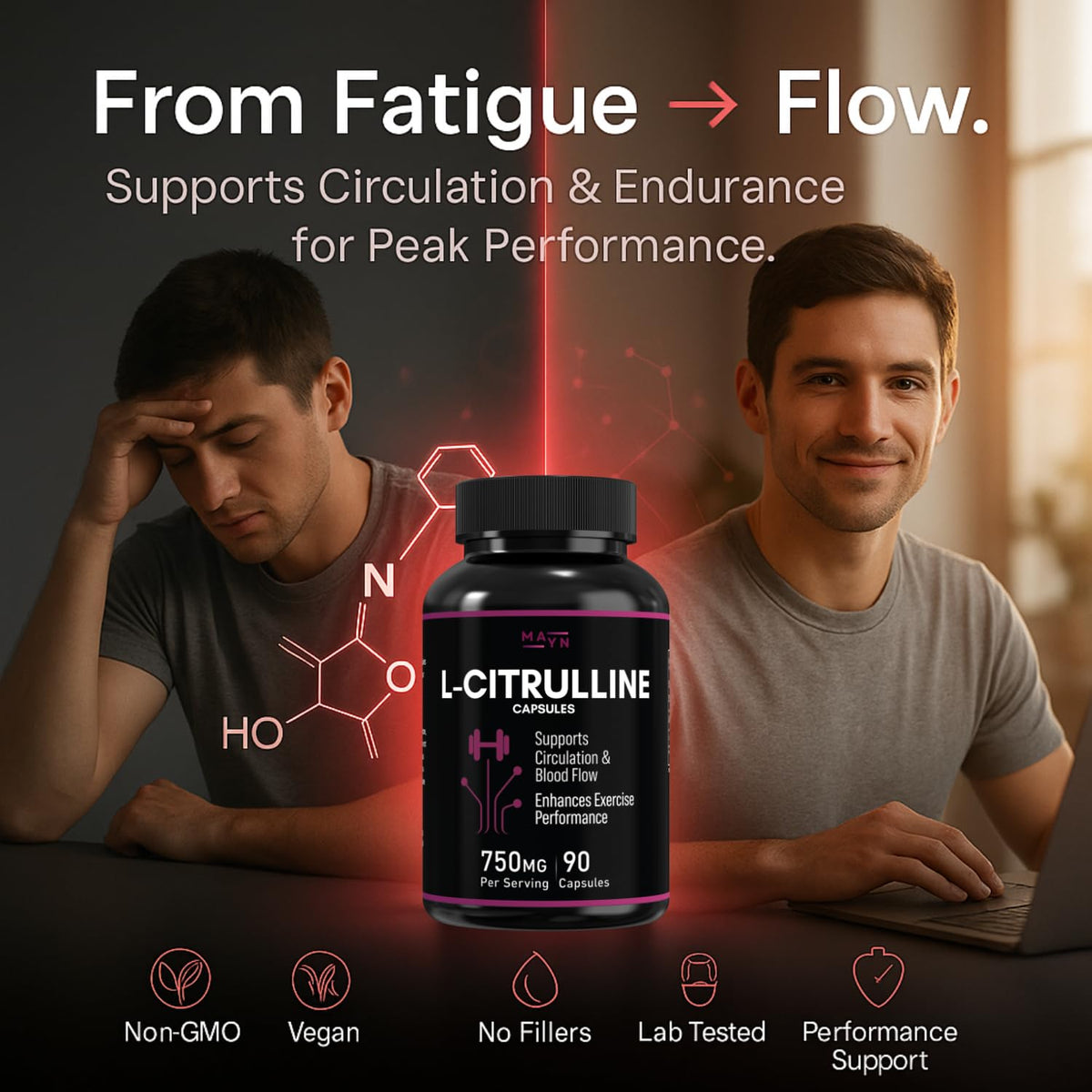 MAYN L-Citrulline 750mg – 90 Capsules – image 5