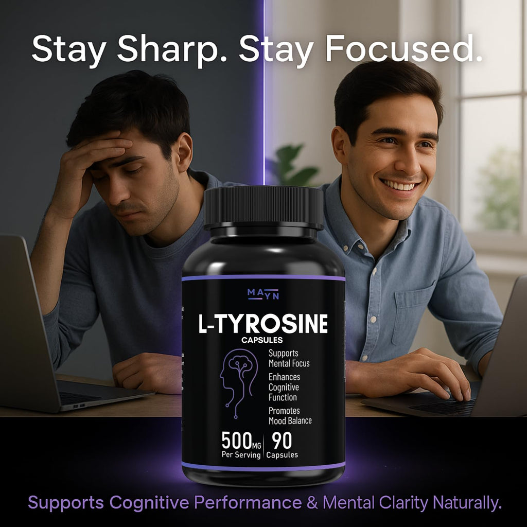MAYN L-Tyrosine 500mg – 90 Capsules – image 6