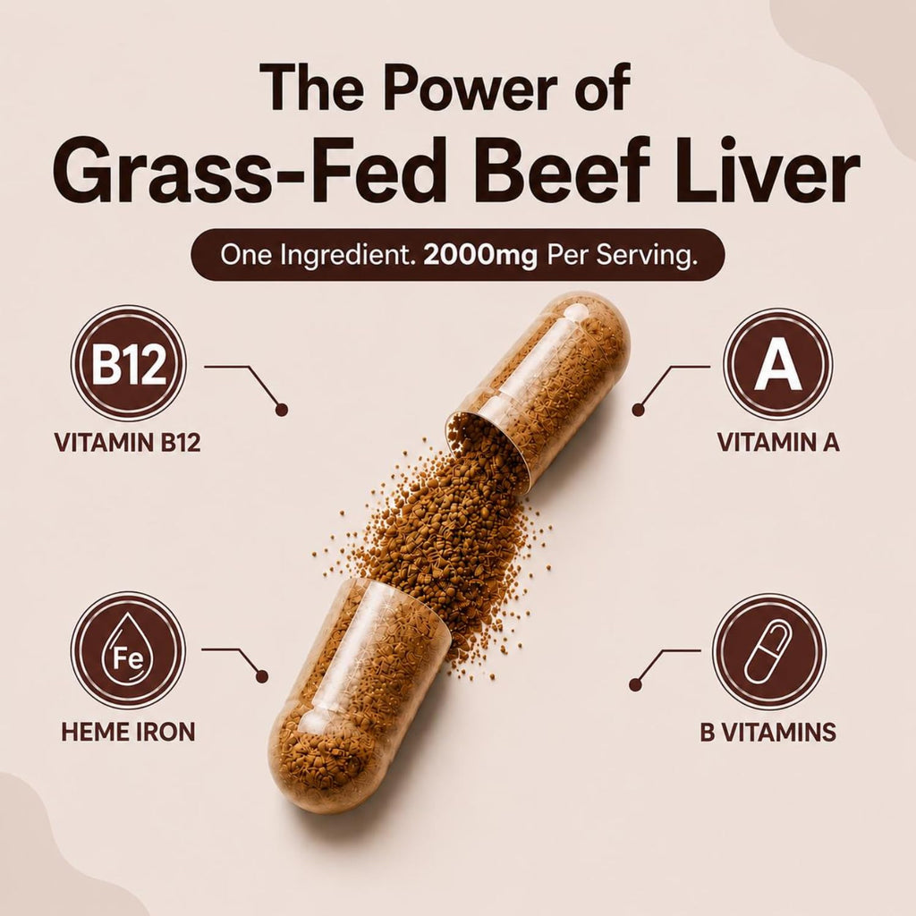 MAYN Grass-Fed Beef Liver 2000mg – 120 Capsules – image 2