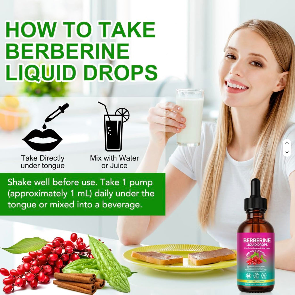 MAYN Berberine Liquid Drops 1500mg – 60mL – image 7