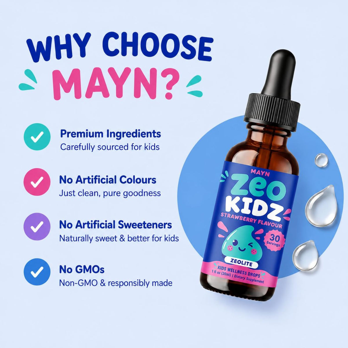 MAYN Zeolite Liquid Drops for Kids – 30mL – image 7