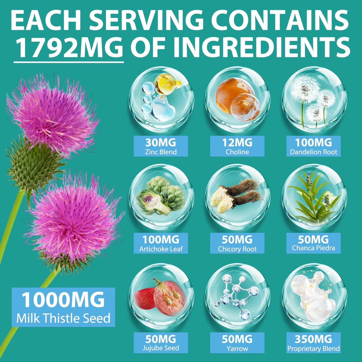 MAYN Milk Thistle 1000mg Liquid Drops – 60mL – image 8